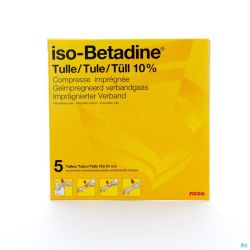 Iso Betadine Tulle 5 Compr