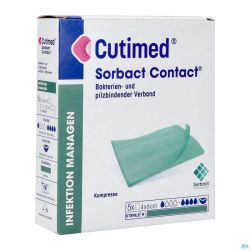 Cutimed Sorbact Contact Cp 4x6cm 5