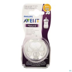 Philips Avent Natural 2.0 Tétine 4 Trous SCF044/27