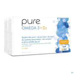 Pure Omega 3 + D3 Softgels 90