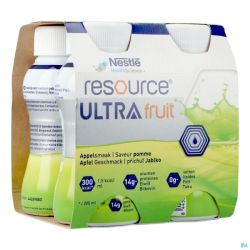 Resource Ultra Fruit Saveur Pomme 4x200ml