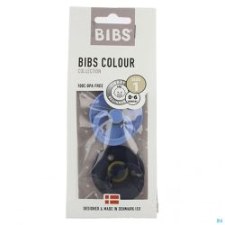 Bibs 1 Sucette Duo Sky Blue Deep Space 2 Sucettes