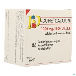 D Cure Calcium 84 Comprimés A Mach 1000ie/100
