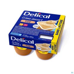 Delical Crème Dessert Hp-hc S/lact.cafe 4x125g 