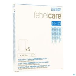 Febelcare Med3 Pansements Adhésifs Stériles Waterproof 9,5x 8,5cm 5