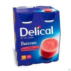 Delical Boisson Lactée Hp-hc Fruits Rouges 4x200ml