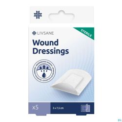 Livsane Sterile Wound Dressings 5cmx7,5cm 5