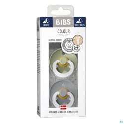 Bibs 1 Sucette Duo Glow in thé Dark Sage - Cloud 2 Sucettes de Nuit