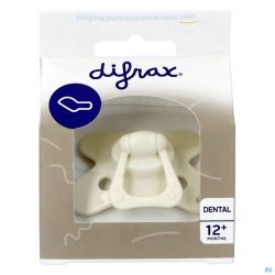 Difrax Sucette Dental 12+ M Uni/pure Crème/popcorn