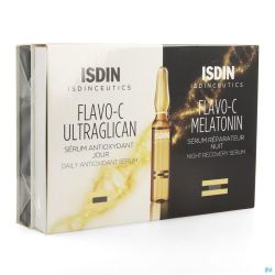 Isdinceutics Flavo-C Mélatonine.+Flavo-C Ultraglican Ampoules 10+10