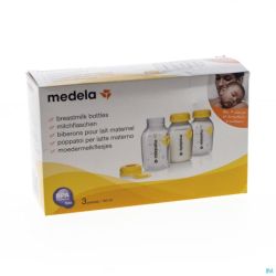 Medela Biberon + Bouchon 150 Ml Set 3 Pièce