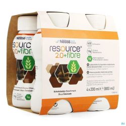 Resource 2,0 + Fibre Chocolat 200 Ml 4 P