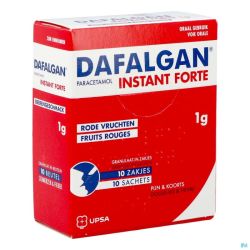 Dafalgan Instant Forte 1 Gr. Fruits Rouges 10 Sachets