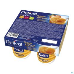 Delical Nutra'pote Pomme Abricot 4x125 G