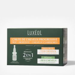 Luxéol Ampoules Chute de Cheveux Progressive 2en1 fioles 14x6ml