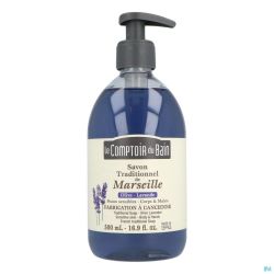 Le Comptoir du Bain savon trad.marseille olive-lavande 500ml