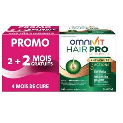 Omnivit Hair Pro Nutri Repair Comprimés 120+120 Gratuits Promo