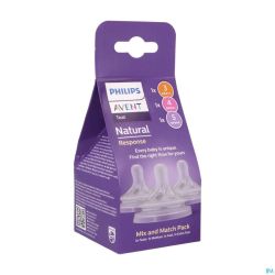 Philips Avent Natural 3.0 Tetine Pack Multi Size 3