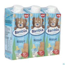 Bambix Lait Croissance Biscuit 1+ 3x250ml