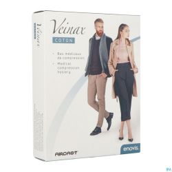 Veinax Mi-bas Femme Coton 2 Long Noir Taille 3
