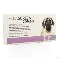 Fleascreen Combo 402mg/361,8mg pour Chien de Plus de 40kg 3 Pipettes