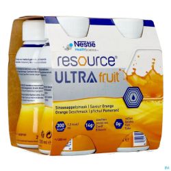 Resource Ultra Fruit Saveur Orange 4x200ml