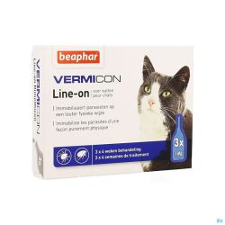 Beaphar Vermicon Line-on Chat 3x1ml