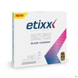 Etixx Isotonic Blackcurrant Comprimés Effervescents 3x10