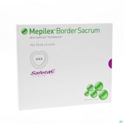 Mepilex Border Sacrum 15x15cm 282500 5 P