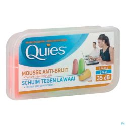 Quies Protections Auditivesen  Mousse Fluo 6 Pièces