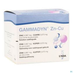 Unda Gammadyn Zinc-cuivre 30 Ampoules