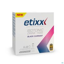 Etixx Isotonic Blackcurrant Comprimés Effervescents 6x10