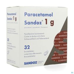 Paracetamol 1Gr Sandoz 32 Comprimés Effervescents