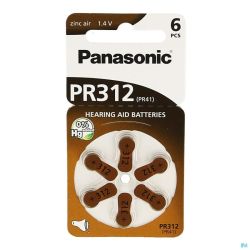 Panasonic Pr312h Brun 1x6 Batteries
