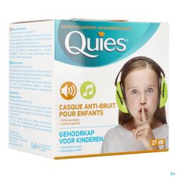 Quies Casque Anti-Bruit pour Enfants Vert, 1 pièce