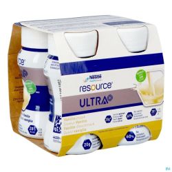 Resource Ultra+ Saveur Vanille 4x125ml Nf