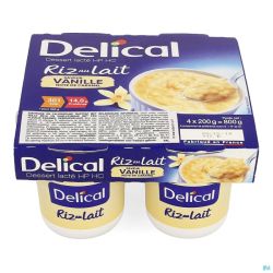 Delical Riz Lait Vanille 4x200g