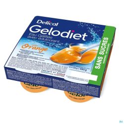 Gelodiet Eau Gel Sucree Orange 4x120 G