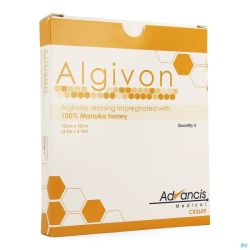Algivon Alginate Miel Manuka N/adh Ster 10x10cm 5