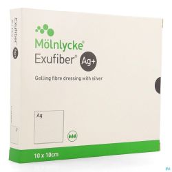 Exufiber Ag Gel.fibre Dressing Ster 10 X 10cm 10