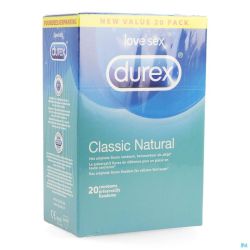 Préservatifs Durex Classic Natural 20 Pièces