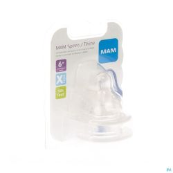 Tétine Mam Soft Size X +6m Sil 2 Pièce