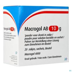 Macrogol Ab 10g Poudre Pour Solution Buvable 20 Sachets