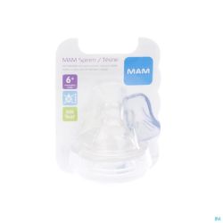 Tétine Mam Soft Spill Free +6m Sil 2 Pièce