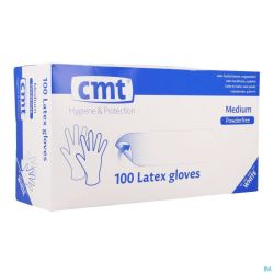 Gants Cmt Latex Blanc Mm S/poudre 100 Pièces