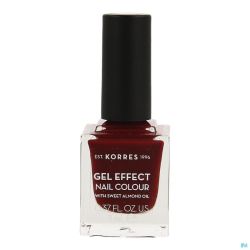 Korres Km Gel Effect Nail 57 Burgundy Red 11ml