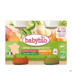 Babybio Bipack Patates Douce +4m 2x130g 51049