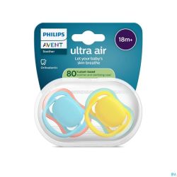 Philips Avent Sucette +18m Air Jaune/turqouise 2