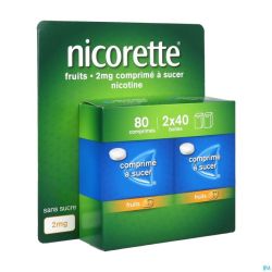 Nicorette Fruit 2mg Comprimés A Sucer 80