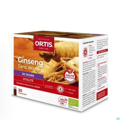 Ortis Ginseng Bio Sans Alcoolool 20x15ml